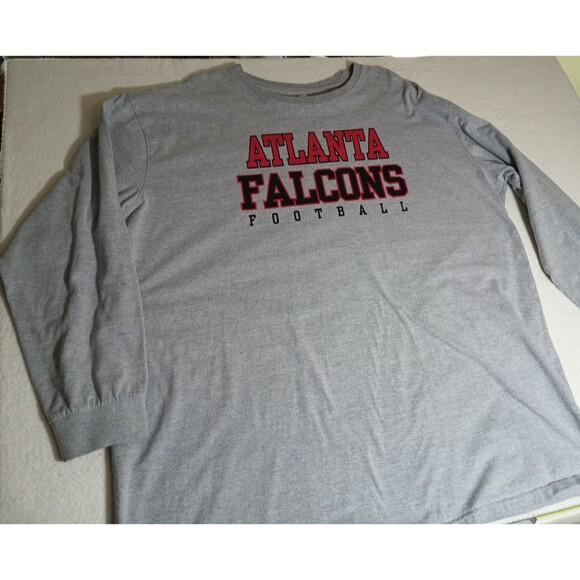 Fanatics Atlanta Falcons Long Sleeve T-Shirt 3XL Gray NFL Football TeeShirt ATL - Picture 1 of 10